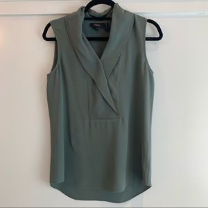 Theory Shawl Collar Silk Shell